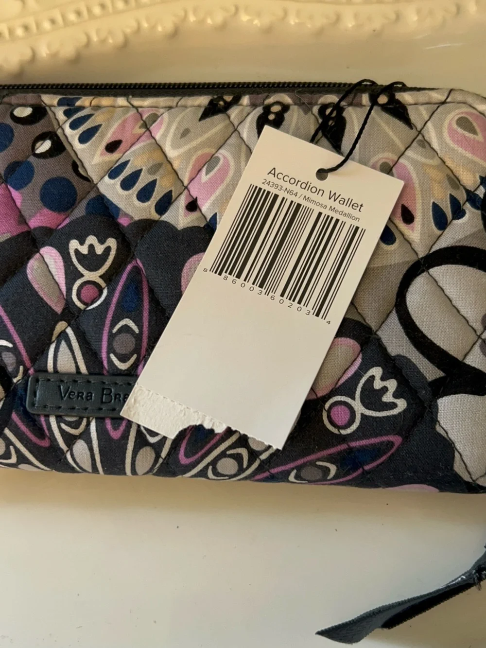 Vera Bradley RFID Accordion Wallet Organizer Clutch in Mimosa Medallion NWT - Picture 5 of 6